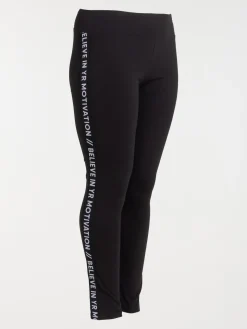Legging sport grande taille femme noir