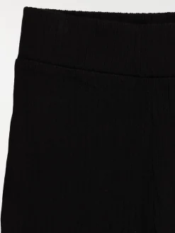 Legging évasé côtelé fille noir (XXS-M)