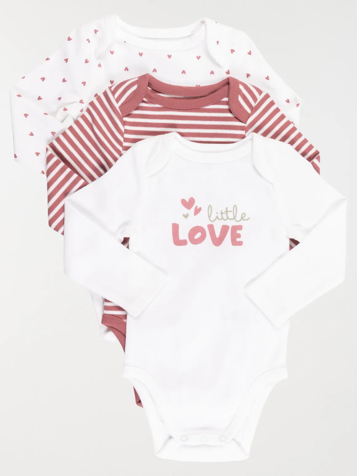 Lot 3 bodies little love fille (3-24M)