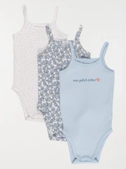 Lot 3 bodies petit coeur fille (3-24M)
