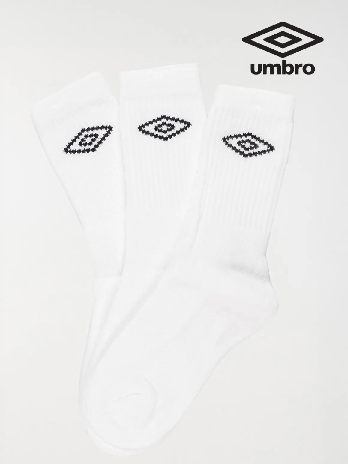 Lot 3 chaussettes blanc Umbro homme