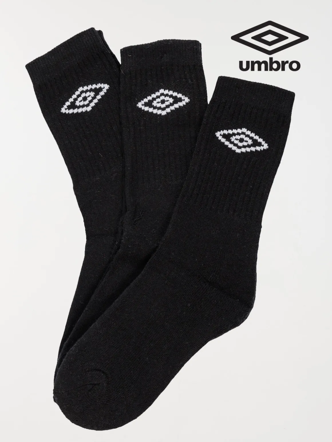 Lot 3 chaussettes noir Umbro garçon