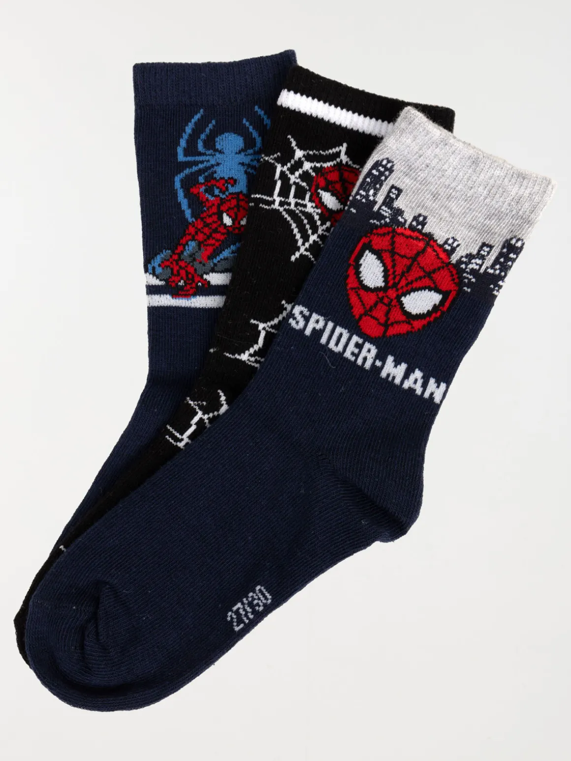 Lot 3 chaussettes Spiderman garçon