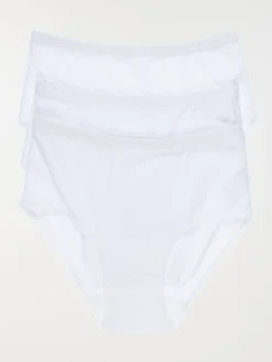 Lot 3 culottes taille haute blanc femme