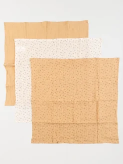 Lot 3 langes feuilles 60 x 60 cm bébé