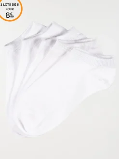 Lot 5 paires chaussettes blanches enfant