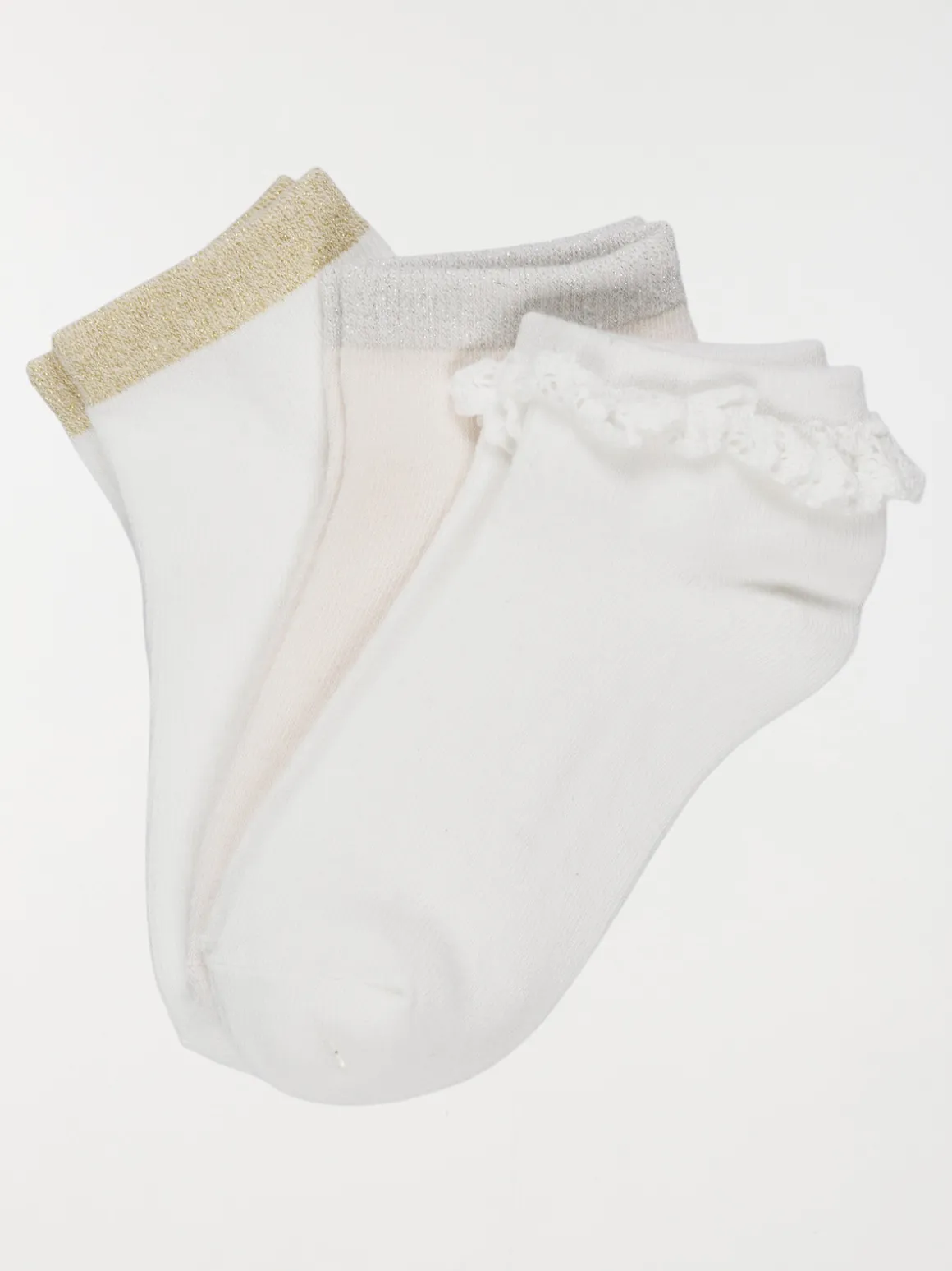Lot 3 paires chaussettes basses femme