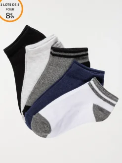 Lot 5 paires chaussettes basses enfant