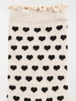 Lot 5 paires chaussettes coeurs filles