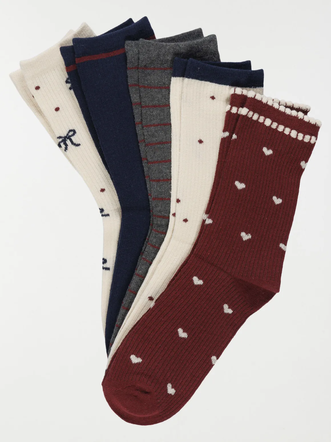 Lot 5 paires chaussettes imprimés femme
