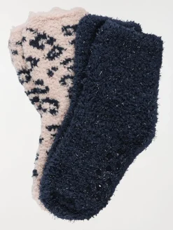 Lot 2 paires chaussettes léopard enfant