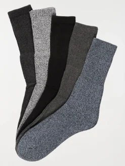 Lot 5 paires chaussettes moulinées homme