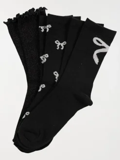 Lot 3 paires chaussettes noeuds femme