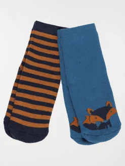 Lot 2 paires chaussettes renard enfant