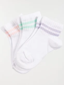 Lot 3 paires chaussettes rayures fille