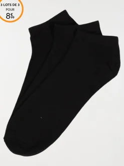 Lot 3 paires de socquettes noires homme