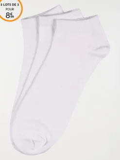 Lot 3 paires socquettes blanches homme