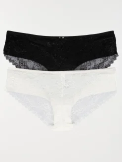 Lot 2 shorties microfibre et dentelle