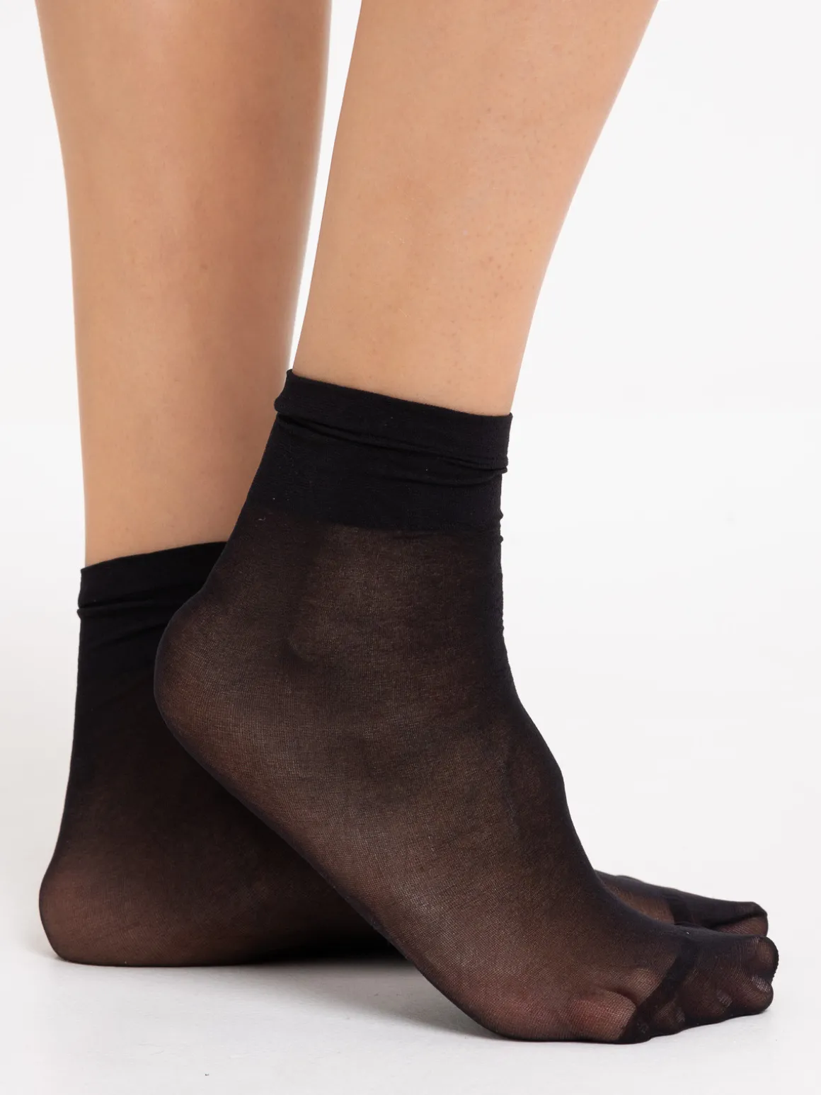 Lot 3 socquettes 20D noir mousse femme