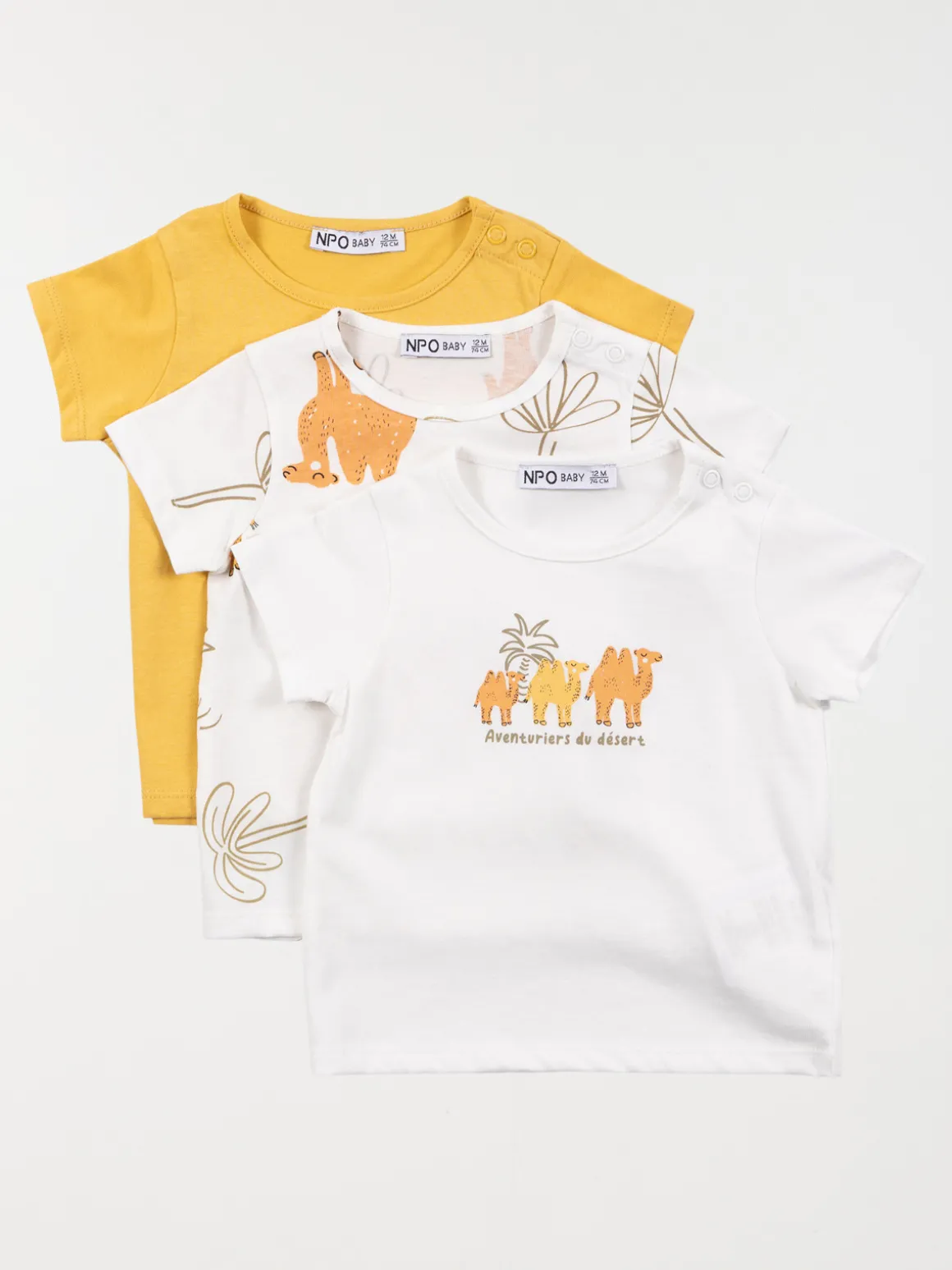 Lot 3 T-shirts chameaux garçon (3-36M)