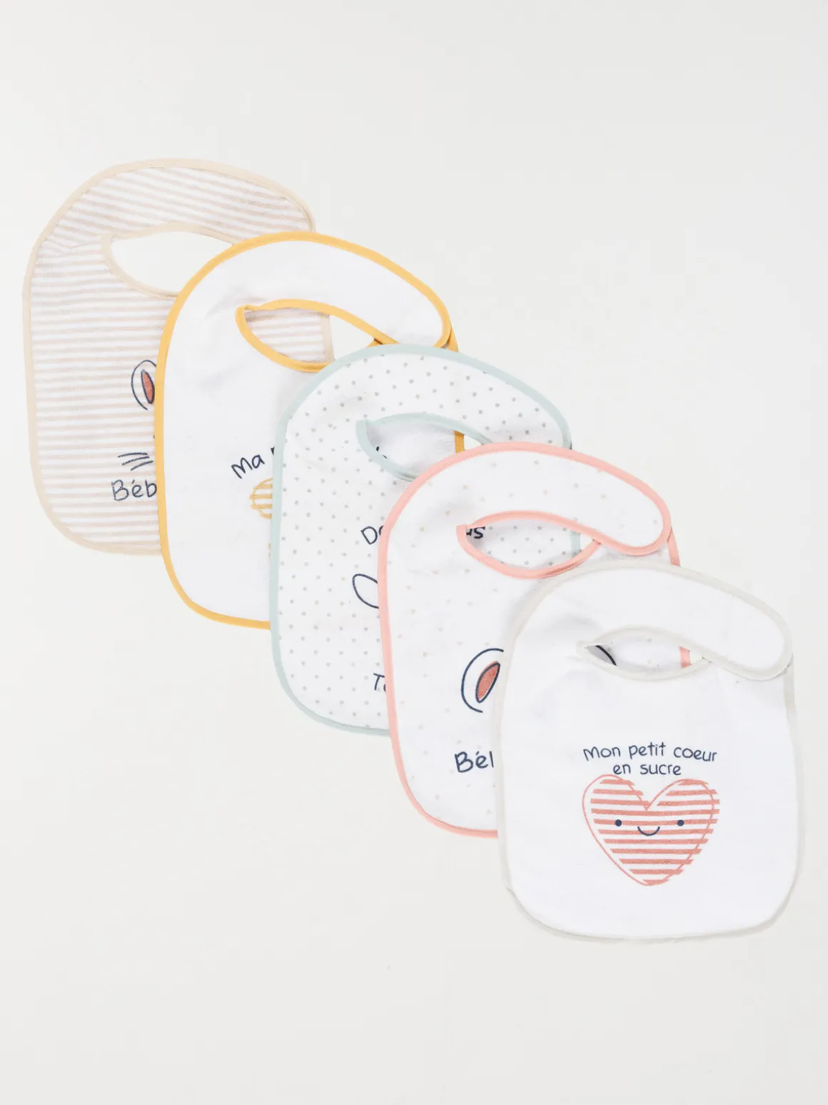 Lot de 5 bavoirs bébé