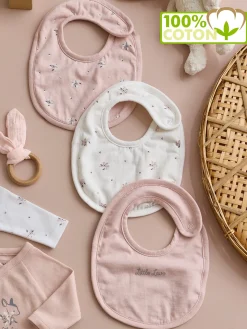 Lot de 3 bavoirs little love fille