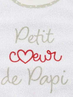 Lot de 3 bavoirs petit coeur bébé