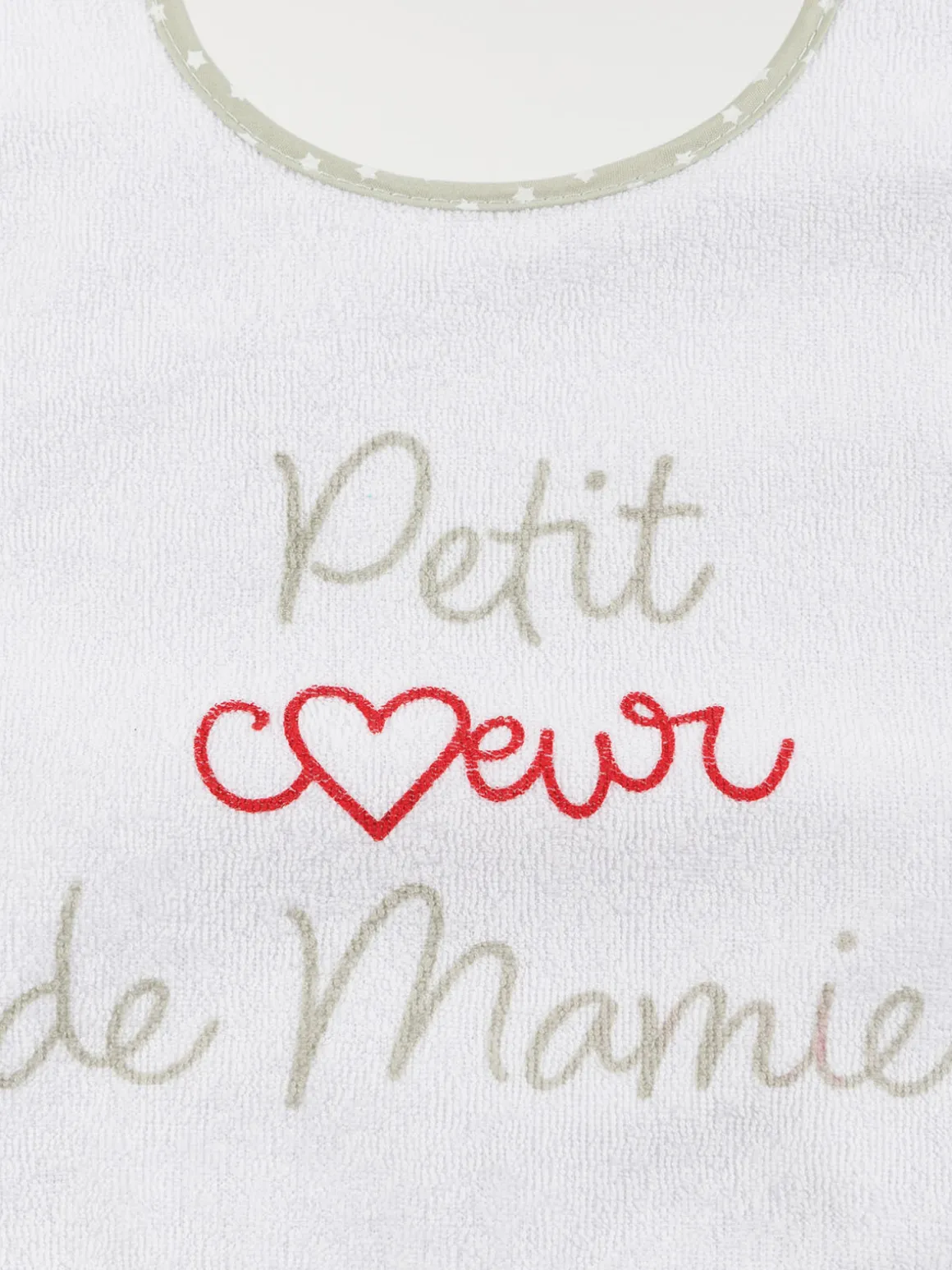Lot de 3 bavoirs petit coeur bébé