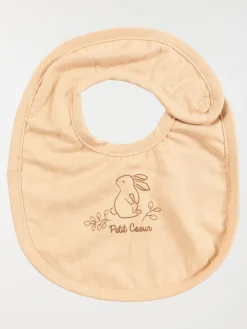 Lot de 3 bavoirs petit coeur bébé