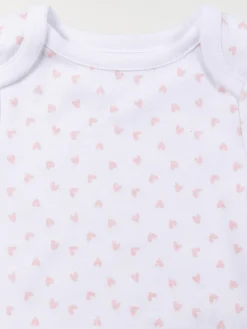 Lot de 3 bodies coeur fille (3-24M)