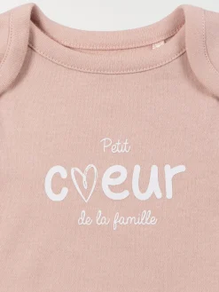 Lot de 3 bodies coeur fille (3-24M)