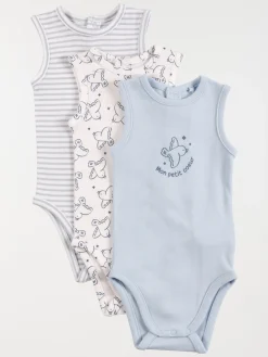 Lot de 3 bodies garçon marcels (3-24M)