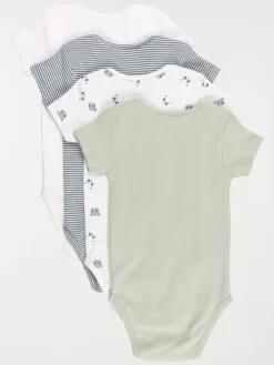 Lot de 4 bodies panda garçon (3-24M)