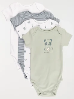 Lot de 4 bodies panda garçon (3-24M)