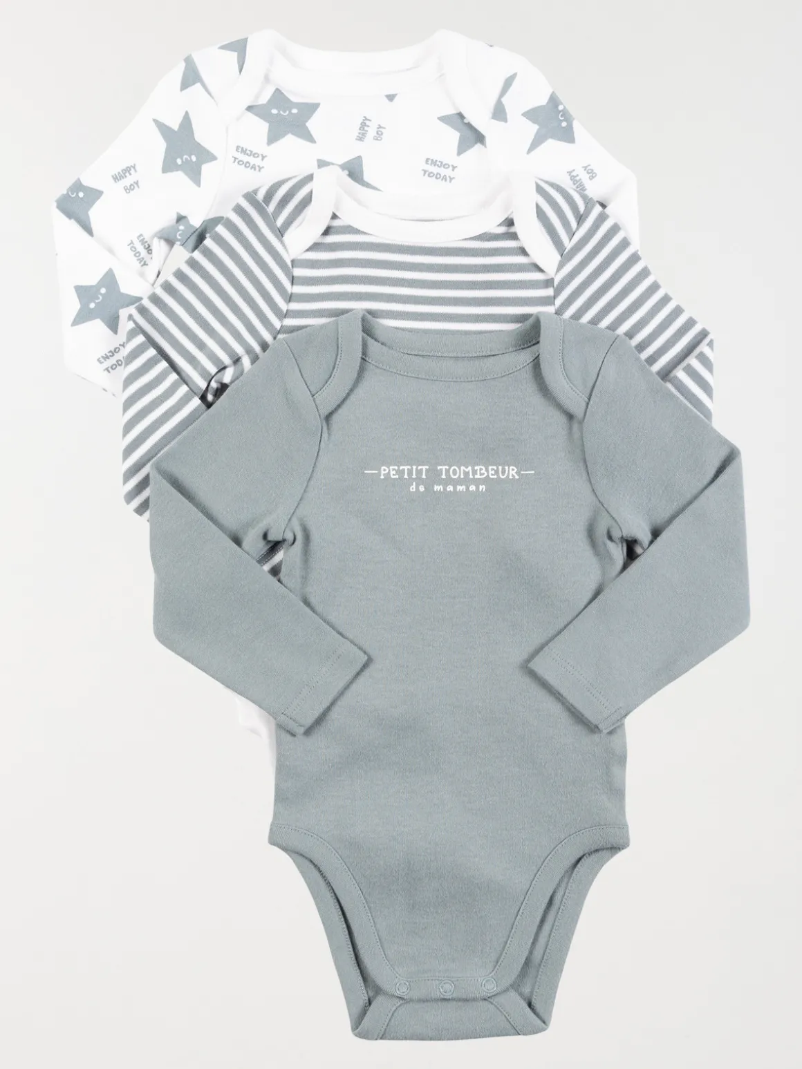 Lot de 3 bodies étoiles garçon (3-24M)