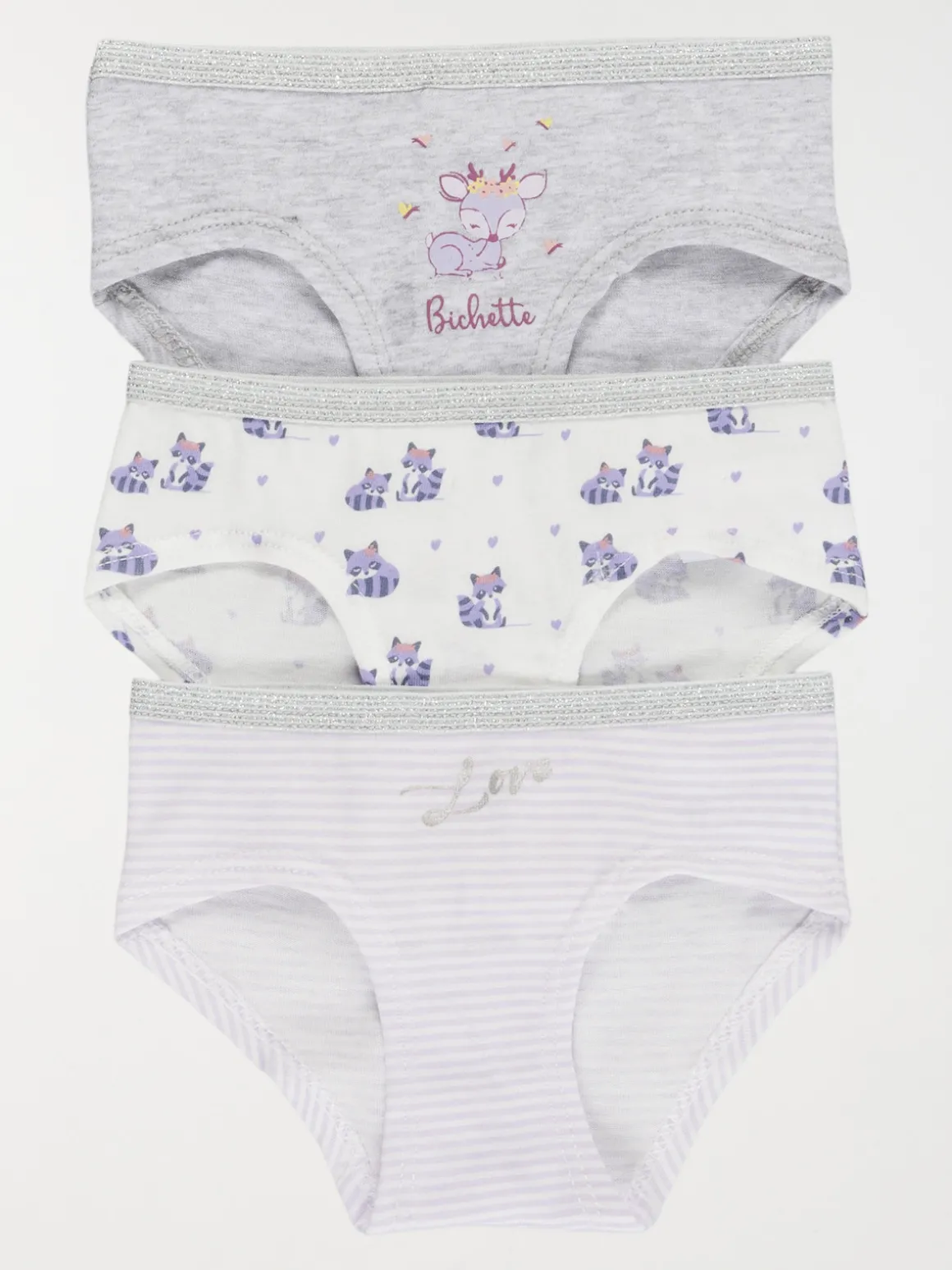 Lot de 3 boxers bichette fille