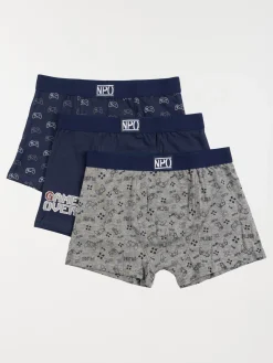 Lot de 3 boxers game over garçon