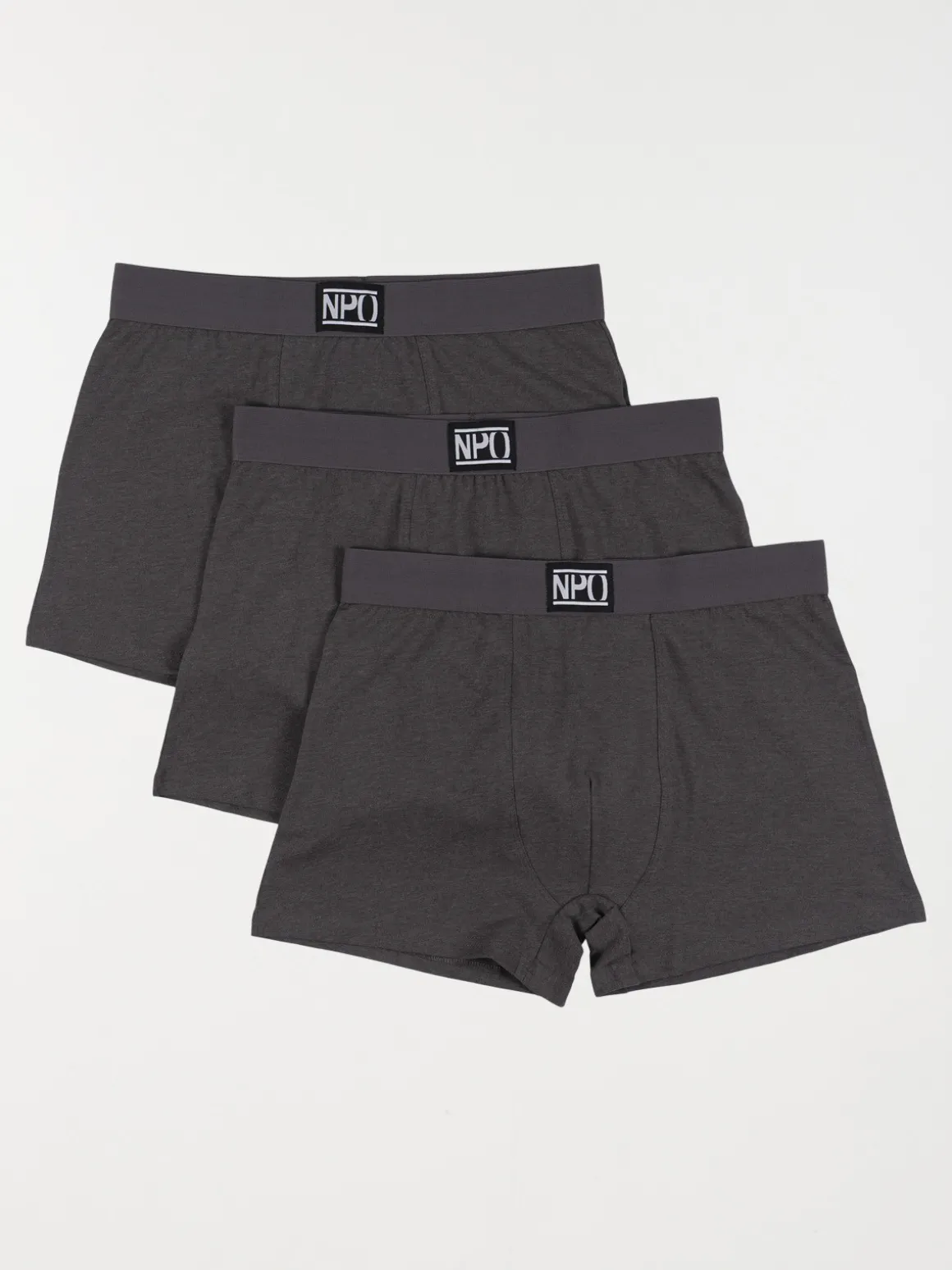 Lot de 3 boxers gris chiné homme