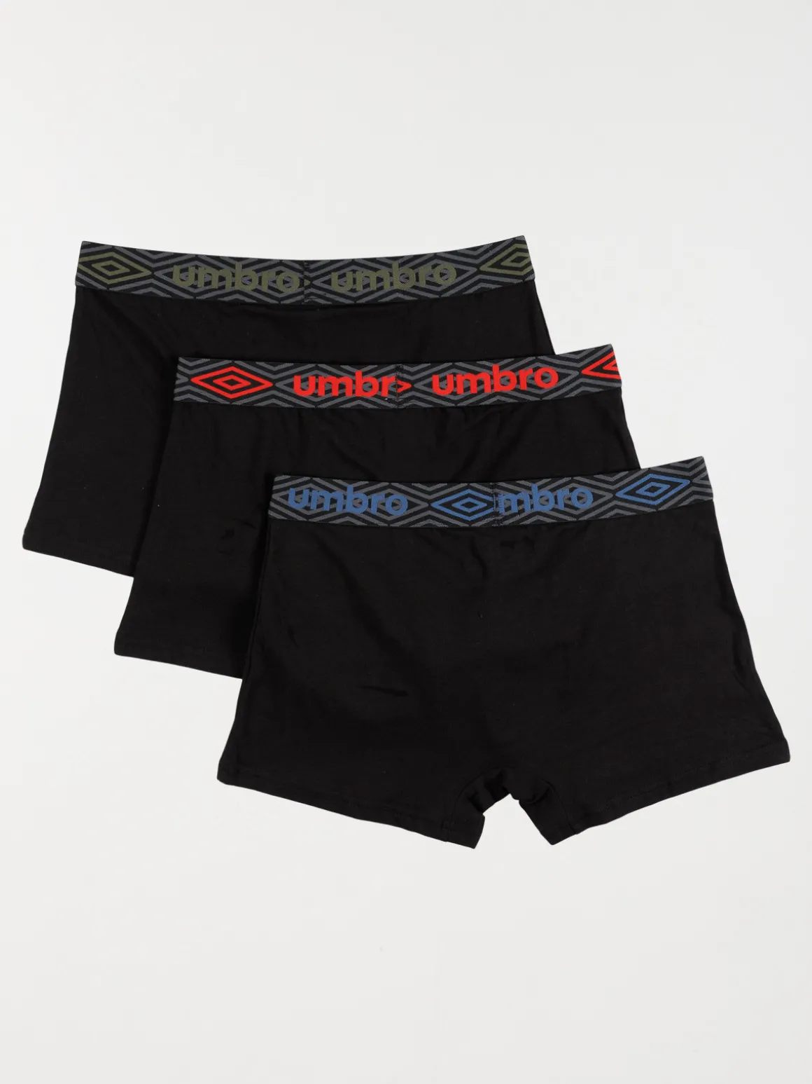 Lot de 3 boxers noir Umbro