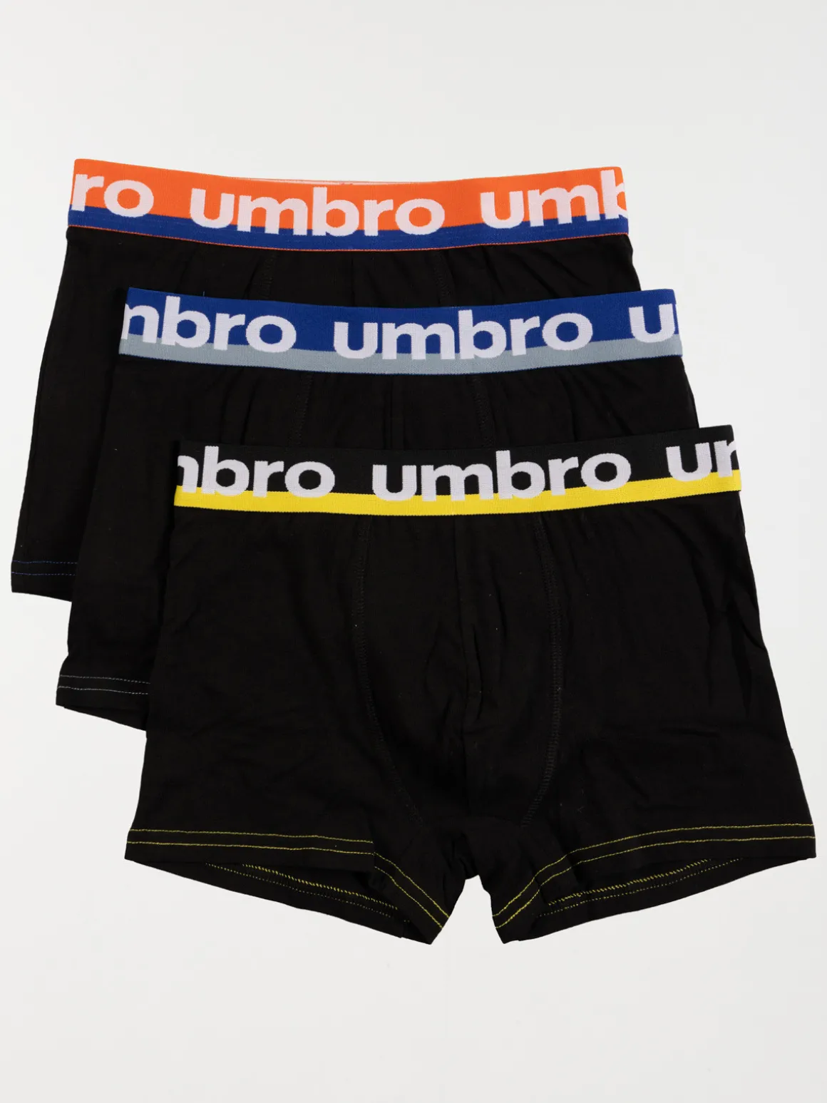 Lot de 3 boxers noir Umbro garçon