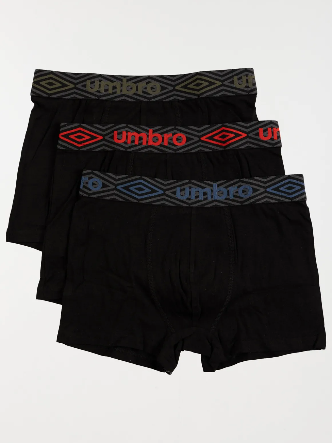 Lot de 3 boxers Umbro noir garçon
