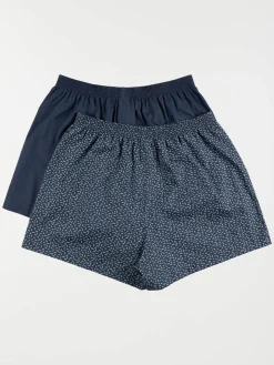 Lot de 2 caleçons coloris navy blue