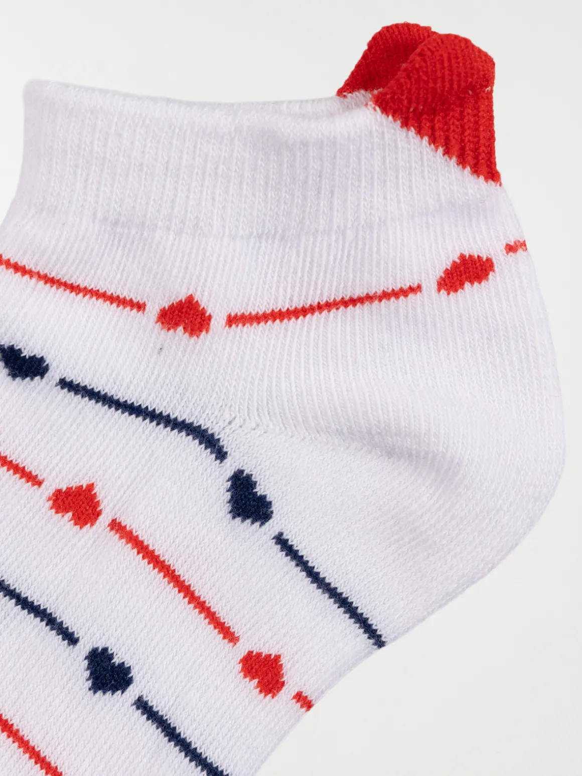 Lot de 3 chaussettes basses coeur fille