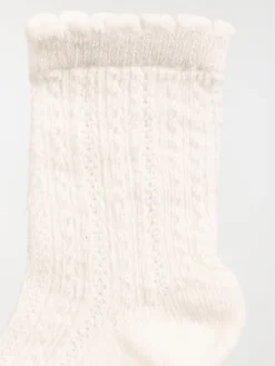Lot de 3 chaussettes bébé fille écru