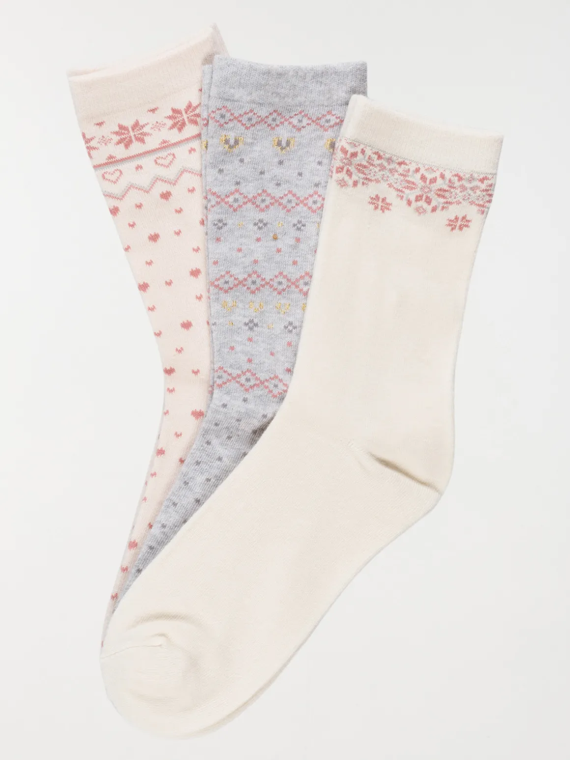 Lot de 3 chaussettes fantaisies femme