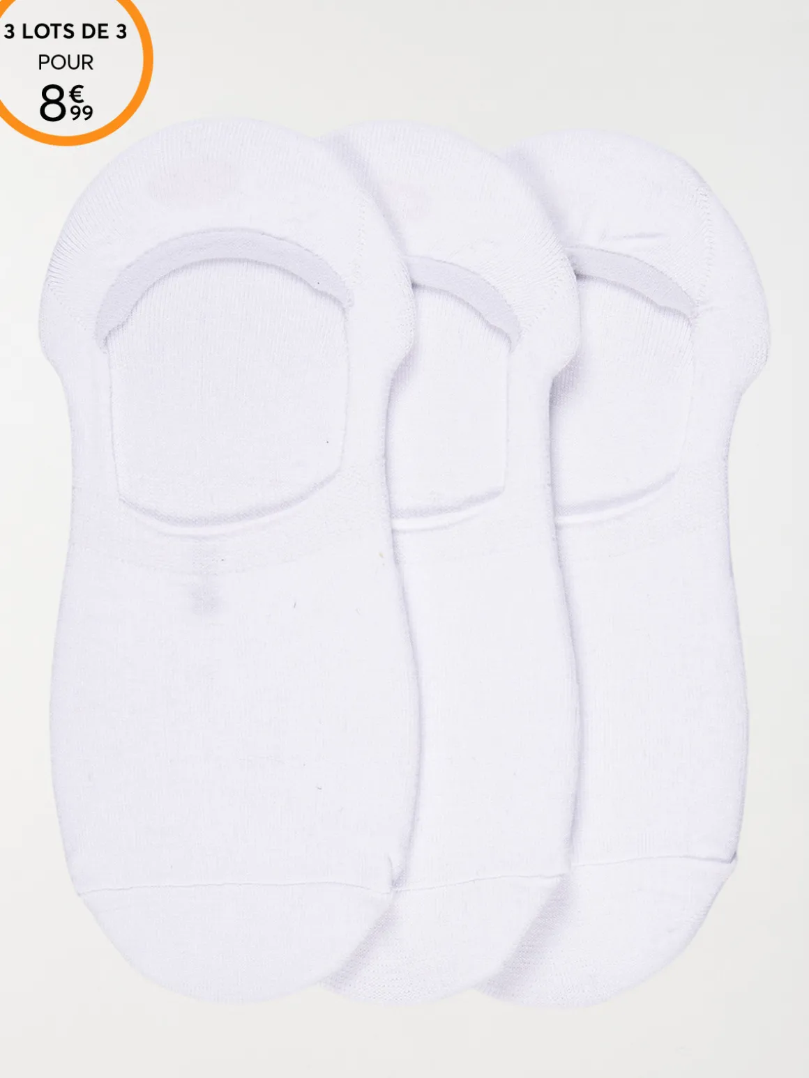 Lot de 3 chaussettes invisibles femme