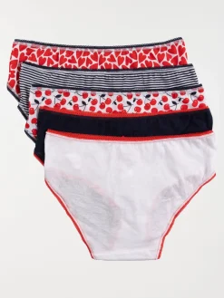 Lot de 5 culottes cerises fille