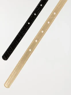 Lot de 2 fines ceintures femme