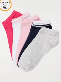Lot de 5 paires chaussettes basses fille