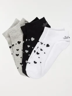 Lot de 3 paires chaussettes chat femme